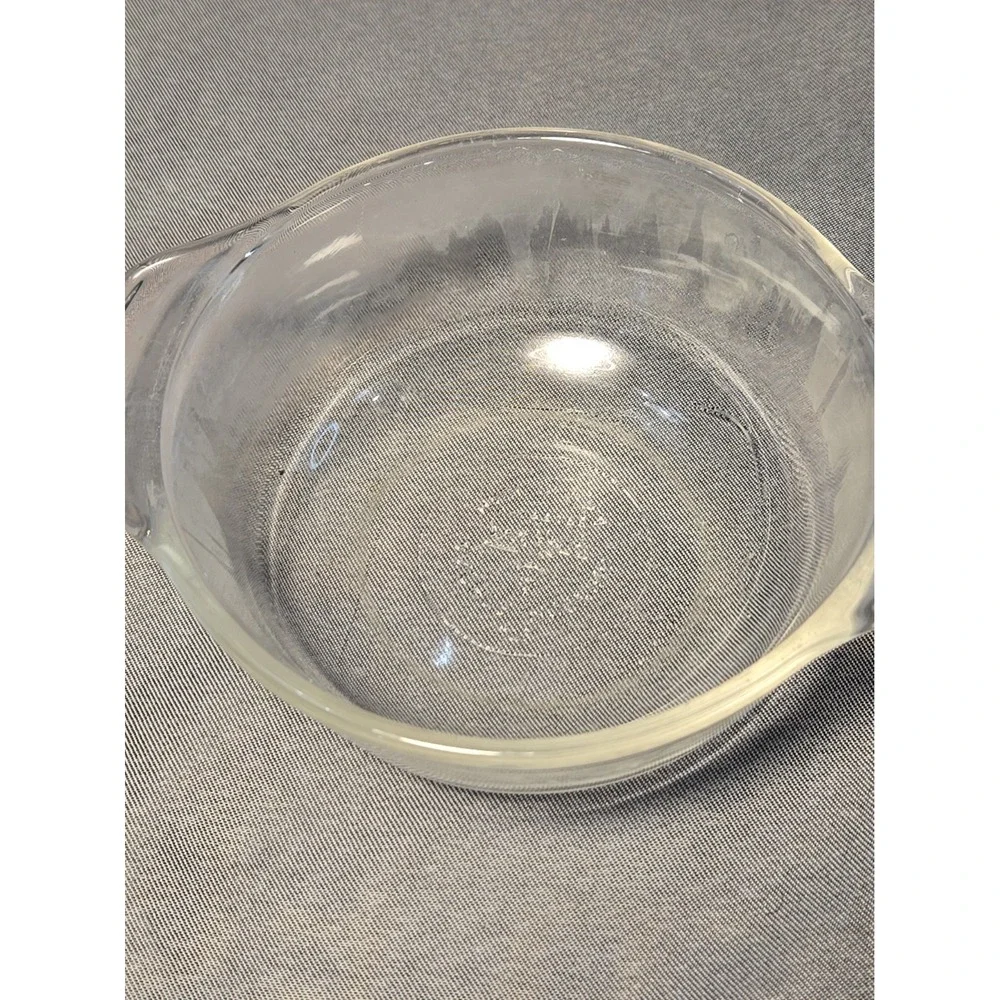 Vintage Anchor Hocking Clear Glass Round Casserole Dish Small Covered Bowl & Lid